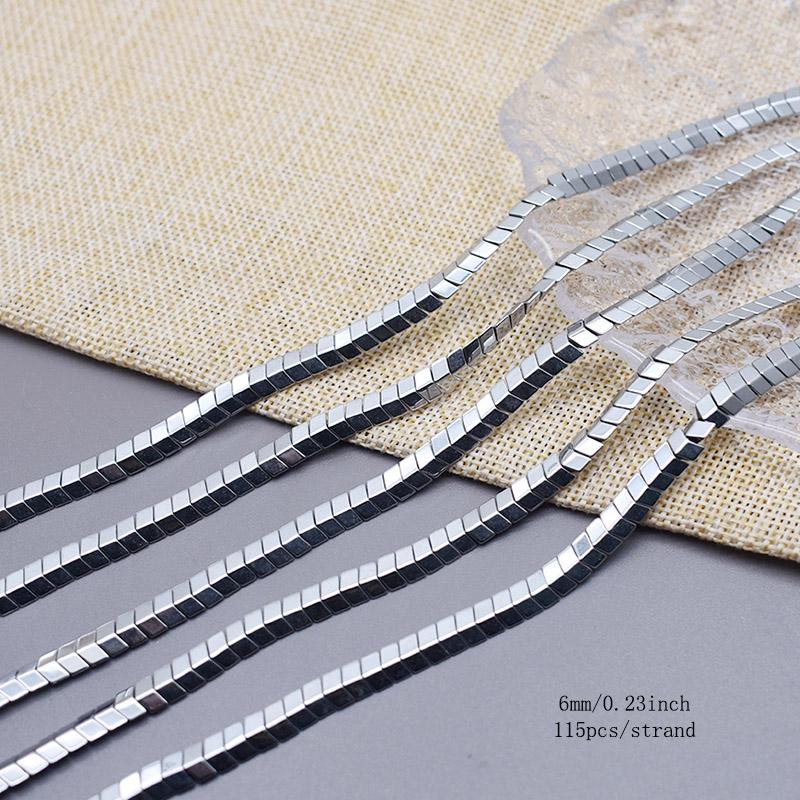 Plating Silver Color Retention Natural Hematite Stone Spacer Loose Beads For Jewelry Making Diy Bracelets Finding