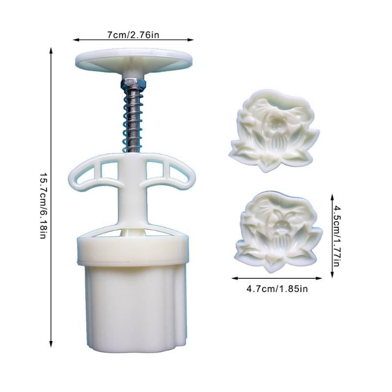 3D Flower Mooncakes Mould ABS Plastic Baking Tool Hand Press Designs For Cakes Cookie And Chocolates