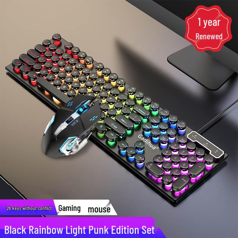 USB Wired Mechanical Feel Keyboard for Gaming and Office