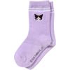 Sanrio Kids Socks Kuromi 16-18cm Cotton Blend Comfortable Footwear