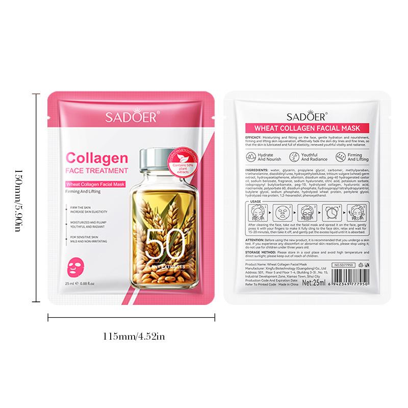 Maske 25ml Plante Serie Hvede Oliven Fugtgivende Fugtgivende Hydrerende Maske
