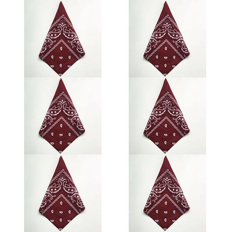 1/4/6pcs Paisley Bandana Printed Square Scarves Wristband Hair Band Neck Scarf Headwear Handkerchief Unisex Fashion Head Square