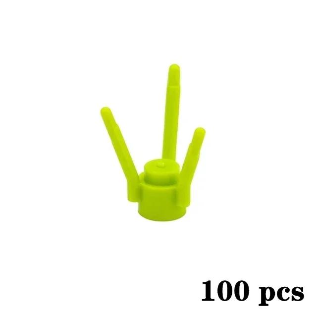 MOC Plants Accessories Bricks 3471 2435 6064 3778 City House Trees Pine Prickly Bush Green Grass Military Building Toys