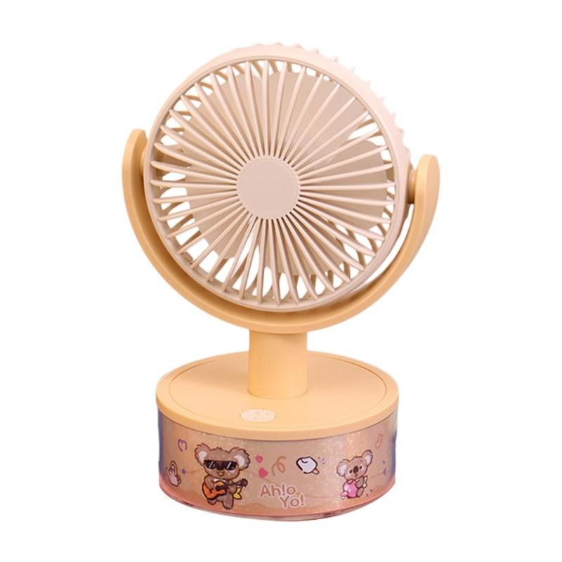 Practical Small Cooling Fan Air Circulation Fan with Adjustable Speed & Light Suitable for Indoor Desk Table Mounting