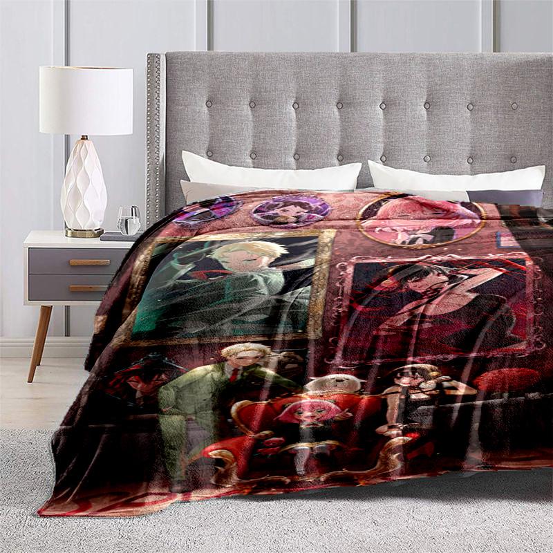 Anime Girls Print Tapestry Blanket Blanket Camping Trip Gift Air Conditioning Blanket Machine Washable