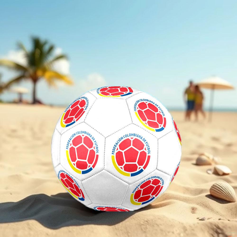 Colombia national football logo Size 5 Soccer Ball, Machine-Stitched PVC, Durable & High Bounce, All Ages Fit, fan merchandise, matches & outdoor use.