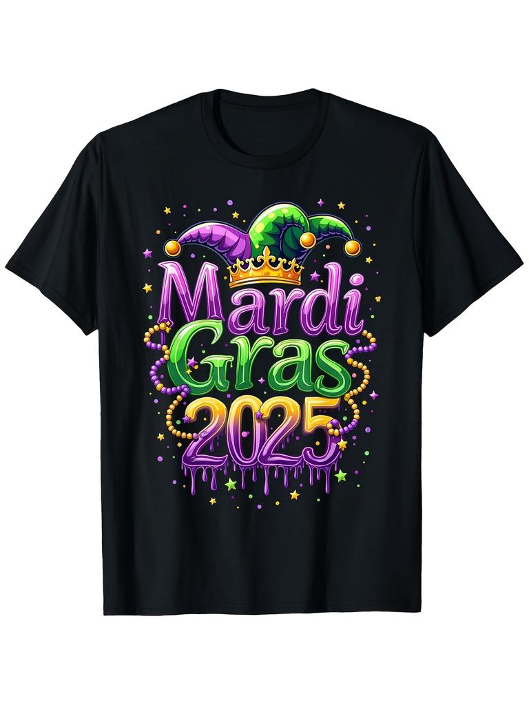 Mardi Gras 2026 Jester Mardi Mardi Gras Shirt Men Women Boys Girls T-Shirt, Mardi Gras 2026 Celebration T-Shirt for Carn