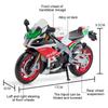 1/12 Alloy Diecast Aprilia RSV4 RR1000 Motorrad Spielzeugauto Modell Autobike Shork-Absorber Off Road Autocycle Spielzeug Geschenk Sammlung