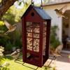 Bird Feeder Metal Feeding House Retro House Shape Outdoor Bird Feeder For Hummingbird Finch Sparrow Yard Patio Porch Park Tree