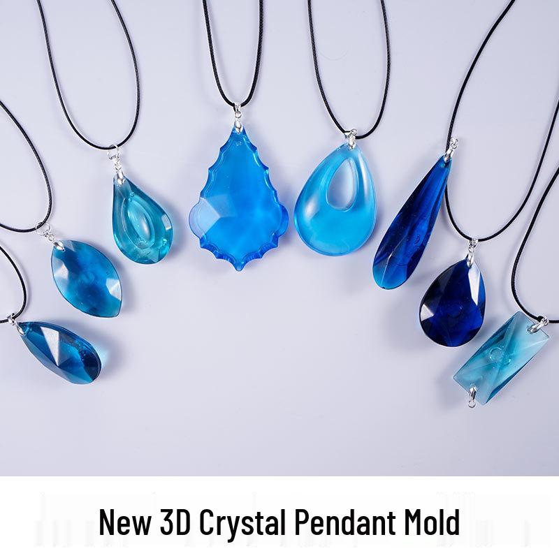 3D Crystal Pendant Epoxy Silicone Mold with Hole