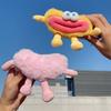 Funny Cartoon Sausage Mouth Monster Pendant Cute Big Mouth Monster Plush Big Eyes Cute Little Doll Toy