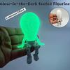 3D-printet pærefigur Lysende Ledbar Figurine med Hængende Ben til Hjemmekontor Skrivebord Hylde Dekoration