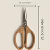 Heavy Duty Stainless Steel Kitchen Scissors Multipurpose Food Shears for Meat, Poultry Bones with Acacia Wood Handle