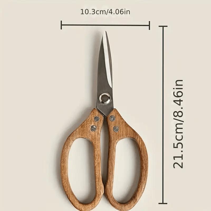 Heavy Duty Stainless Steel Kitchen Scissors Multipurpose Food Shears for Meat, Poultry Bones with Acacia Wood Handle