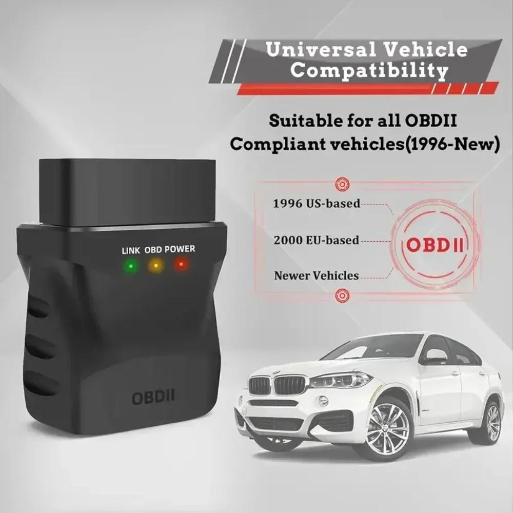 Wireless 4.0 OBDII Diagnostic Scanner - Wireless Car Fault Code Reader with Automatic Engine Light Diagnosis verde