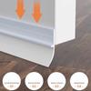 PVC Door Bottom Seal Strip Self-Adhesive Soundproof Under Door Guard Gap Stopper for Glass/Window Strong Adhesion Doorstop