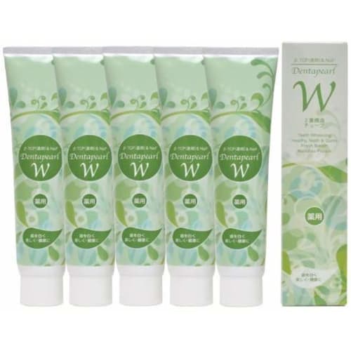 Denta Pearl W Medicated Toothpaste (Double-walled Tube) 5 Pieces