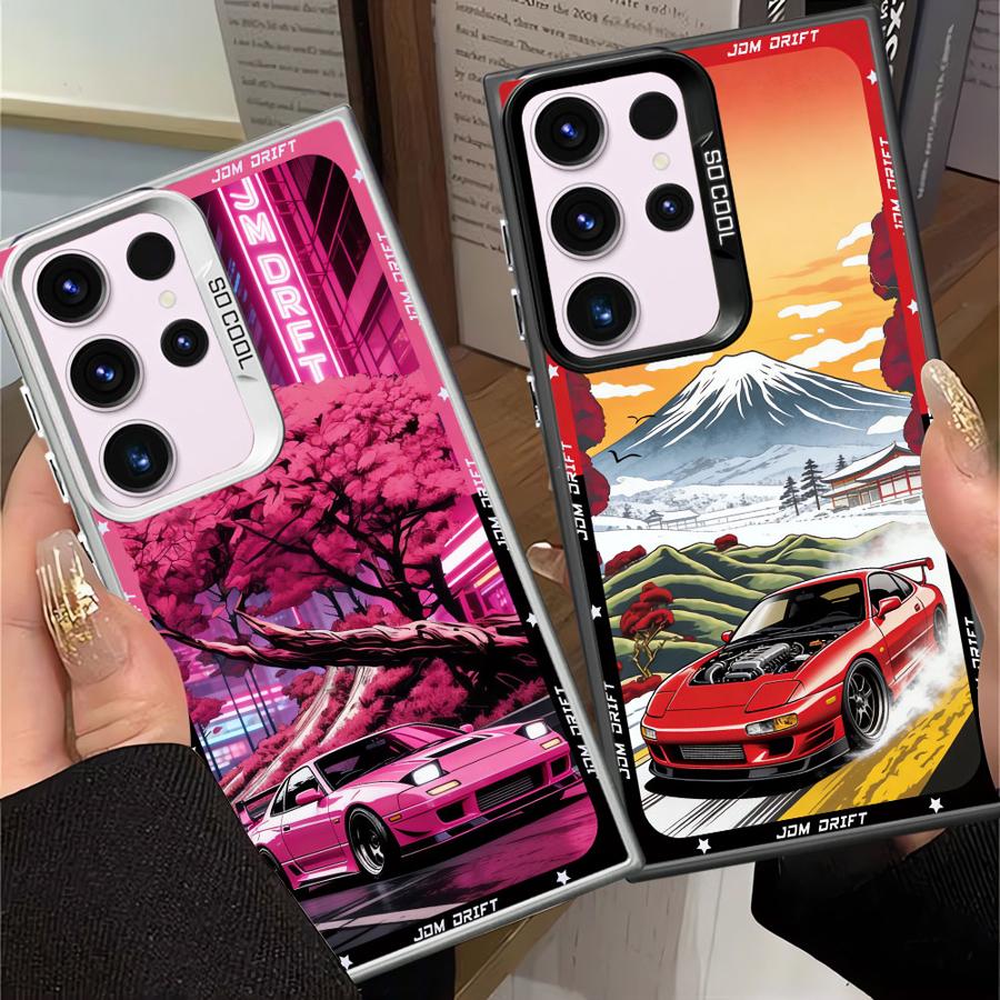 Case for Samsung Galaxy S26 Note 20 Ultra S25 S25Edge S21 S20 FE S22 Ultra S23 S24 FE Phone Cover JDM Sport Car