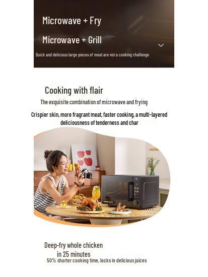 Supor Smart Air Fryer Oven: Large Capacity, High Power, No-Coating, Variable Frequency, Integrated Microwave & Grill for Home Use.