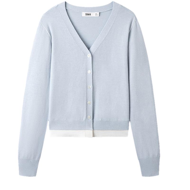 Semir Women's Colorblock Knit Cardigan