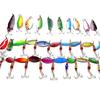 30 Stück Long Shot Löffelköder Spinnerköder Haken Forellenköder Harte Metallköder Pailletten Crankbait Künstliche Harte Köder