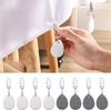 4 Pcs Outdoor Tablecloth Weights Marble Teardrop Shape With Metal Clips Windproof Table Cover Holders
