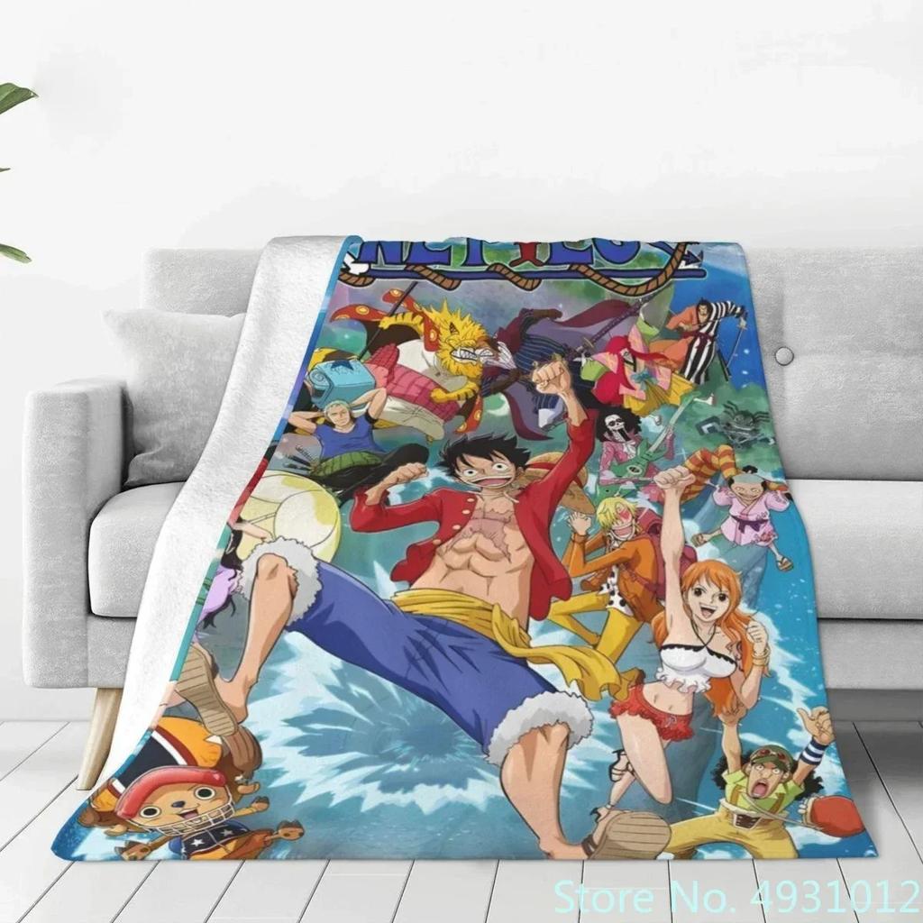 2026 Anime Japanese Luffy One Piece Blankets On Bed Sofa Air Condition Sleeping Cover Throw Flannel Bedsheet For Kids Gift