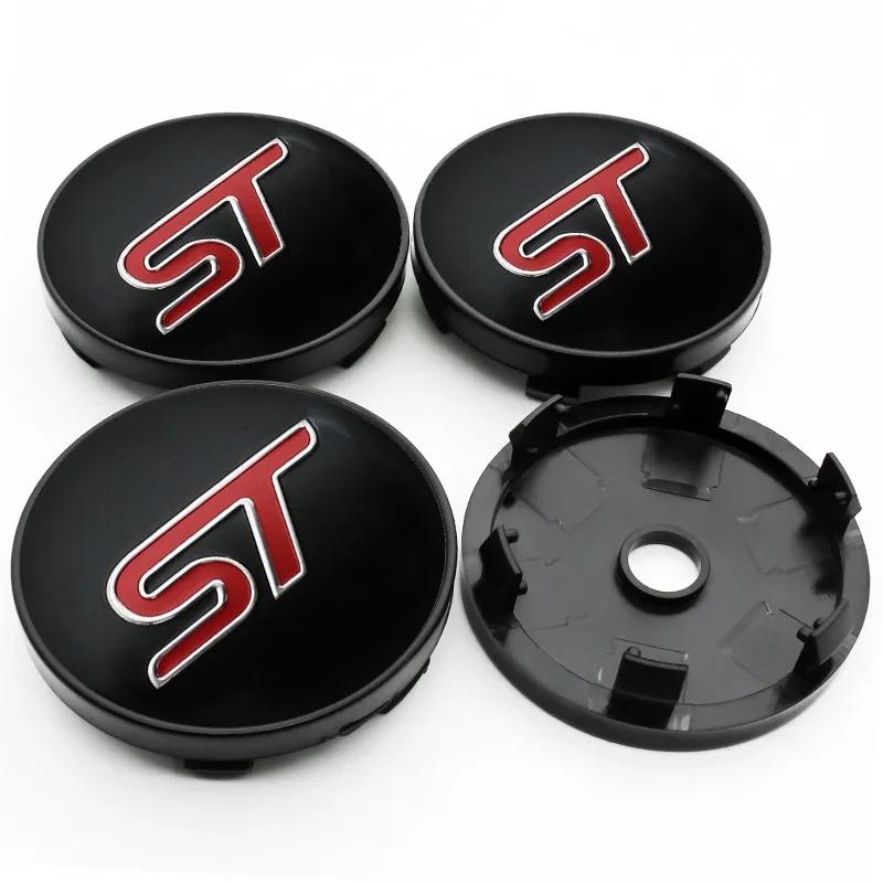 

Car Sticker 4pcs 60mm Car Styling Wheel Hub Center Caps Rim Cover Badge Emblem For Ford ST Focus Fiesta Ranger Mondeo Kuga Musta