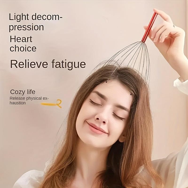 20-Claw Head Scalp Massager, Soul Extractor Wire Grabber, Head Scalp Massager, Head Scalp Scratcher, Octopus-Shaped Stainless Steel Head Scalp