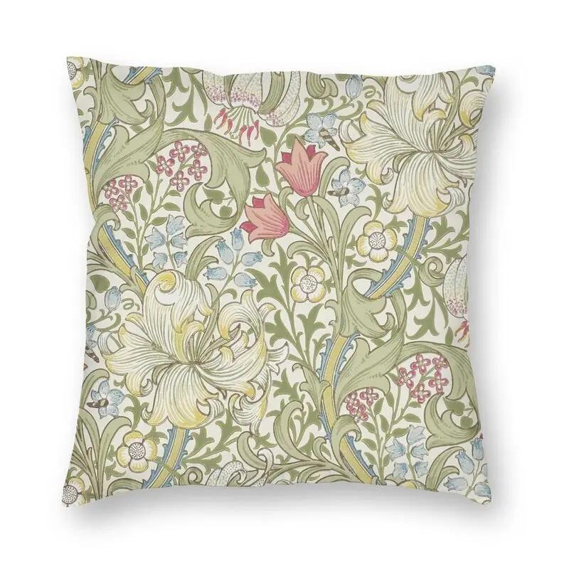 Floral Pattern Bedroom Pillowcase Living Room  Decor Strawberry Thief Red Cushion Cover