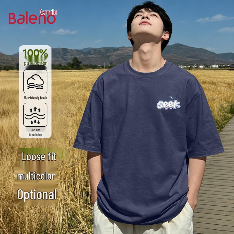 Baleno Men's Pure Cotton Loose Fit T-Shirt