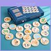 Wooden Educational Matching Puzzle For Children With Forest Animal Fruit Theme For Early Learning