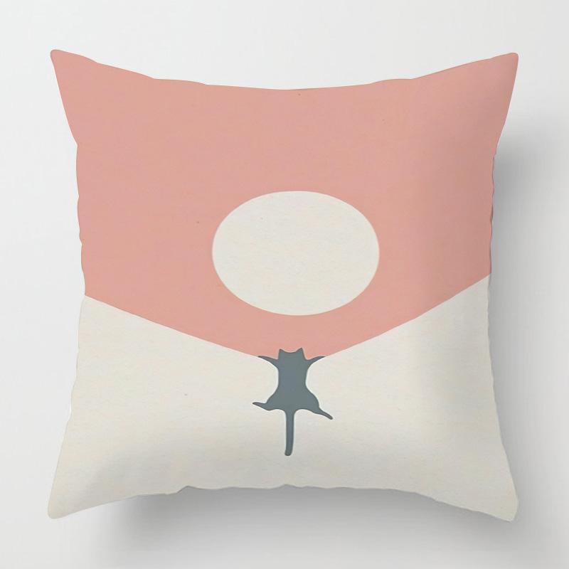 Față de pernă cu model geometric de animale 18x 18 inch față de pernă imprimată lavabilă la mașină decorare casă canapea 45x45cm