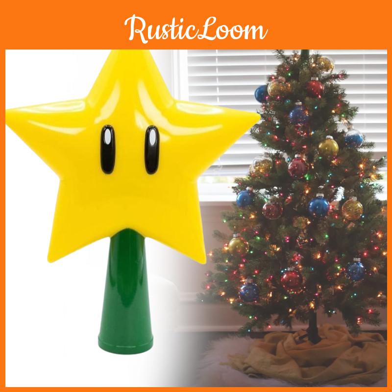 Mario Bros Super Star Light Light Up Holiday Xmas Tree Topper Decor Lamp Party