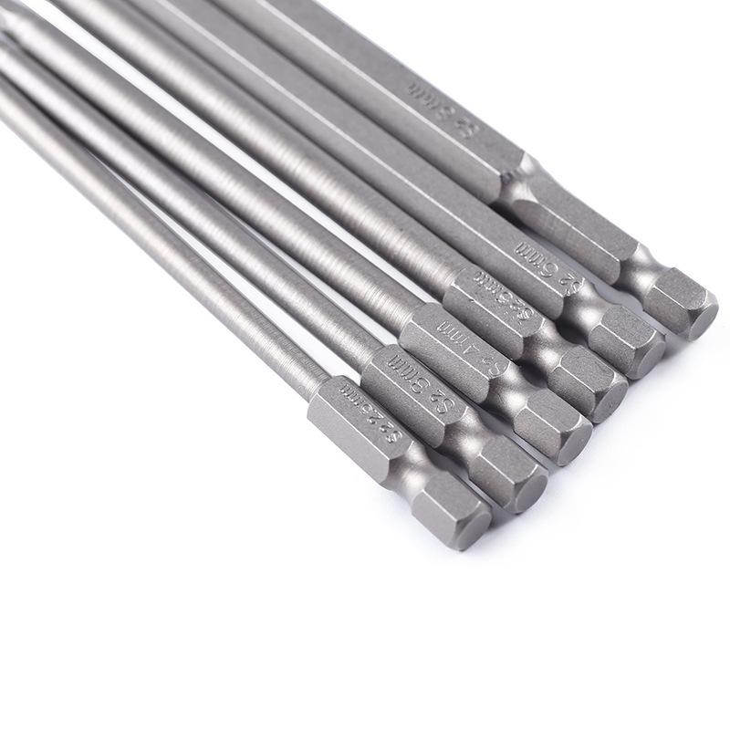 S2 Alloy Steel 6-Piece 100mm Hex Bit Screwdriver Set