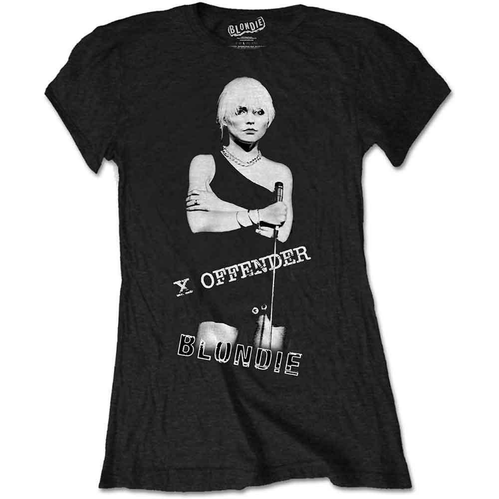 Blondie T Shirt X Offender Band Logo new Official Womens Skinny Fit Black Unisex T-Shirt M