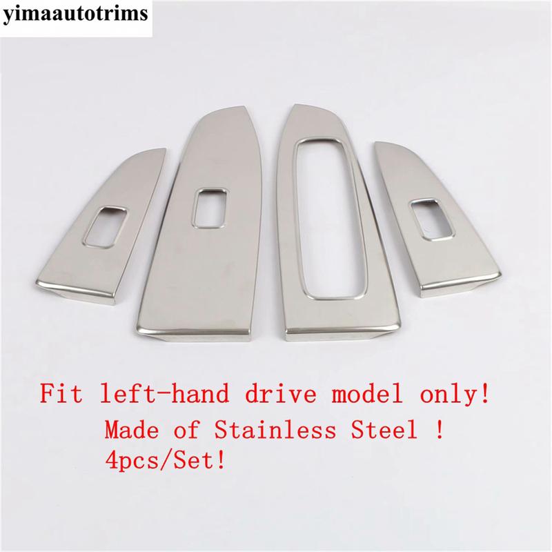 Car Inner Door Armrest Window Lift Button Panel Cover Trim Fit For Kia Cerato Forte K3  -  Stainless Steel Accessories
