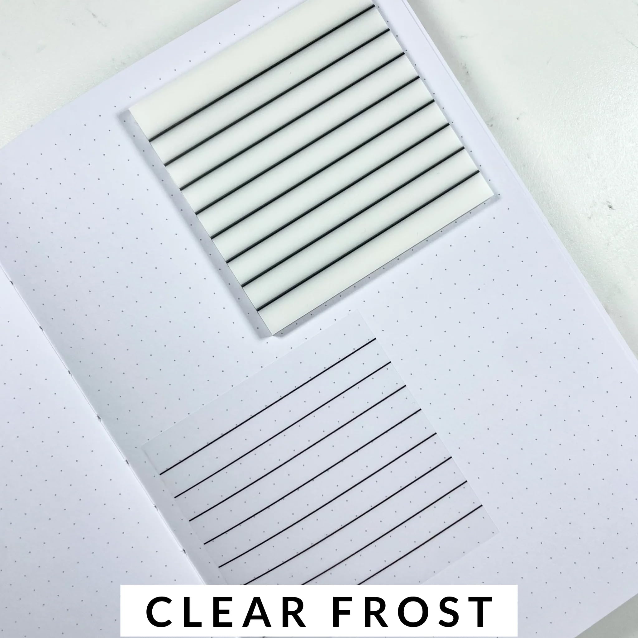 UCRAVO 50 Sheets Transparent Sticky Notes with Lines,1 Pad Lined Translucent Sticky Notes Lined Self Sticky Notes Waterp