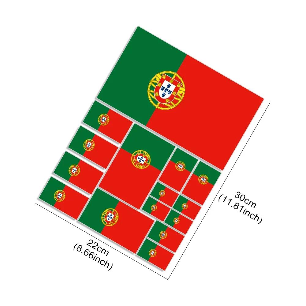 5 Sizes Portugal Flag Car Sticker Creative Auto Motorcycle Decoration PVC Stickers Waterproof Styling Decals Car Accessories