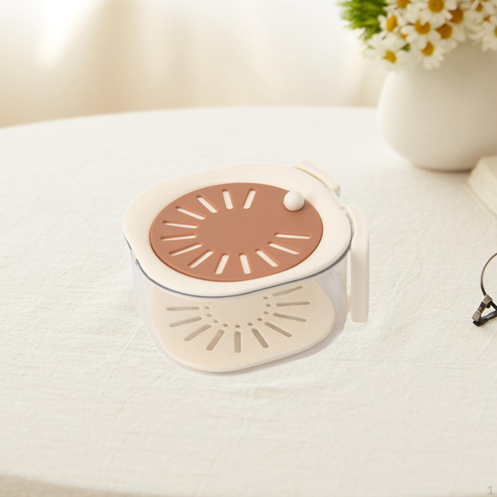 

Кошик для зливу Контейнер для зберігання їжі Овочевий друшляк Зберігач Фруктова миска-друшляк кавовий