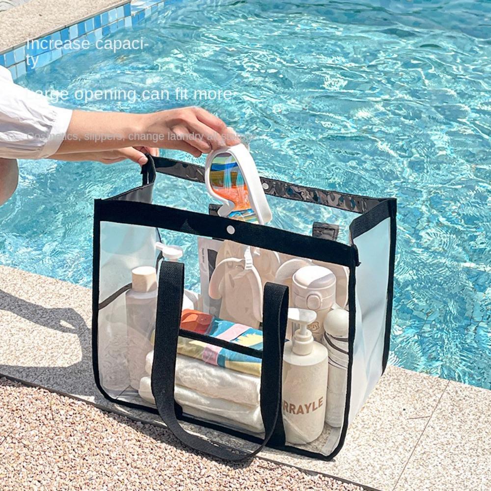 PVC Transparent Makeup Bag Waterproof Beach Handbag Fashion Swimming Storage Bag  Sports