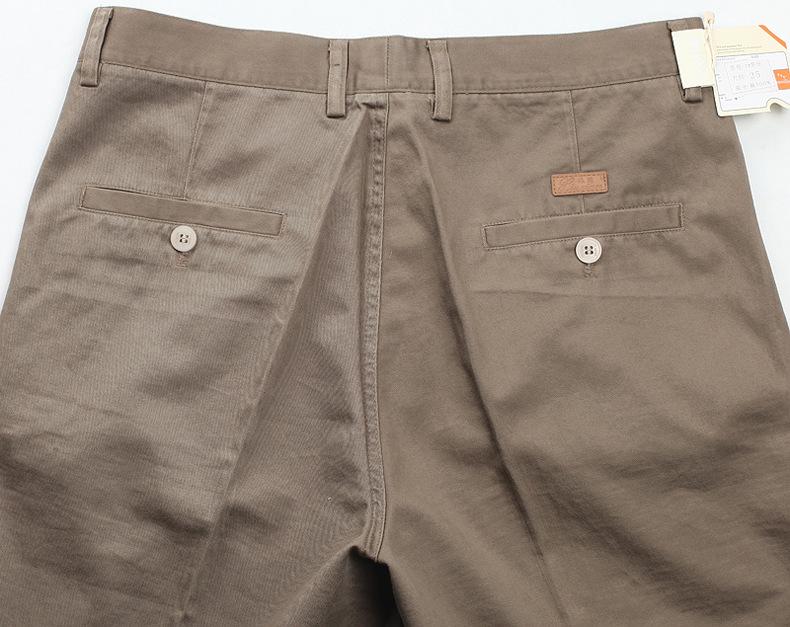 Men's Summer High-Waist Pure Cotton Loose Shorts - Double Pleated, Mid-Length Casual Wear for Middle-Aged and Elderly.