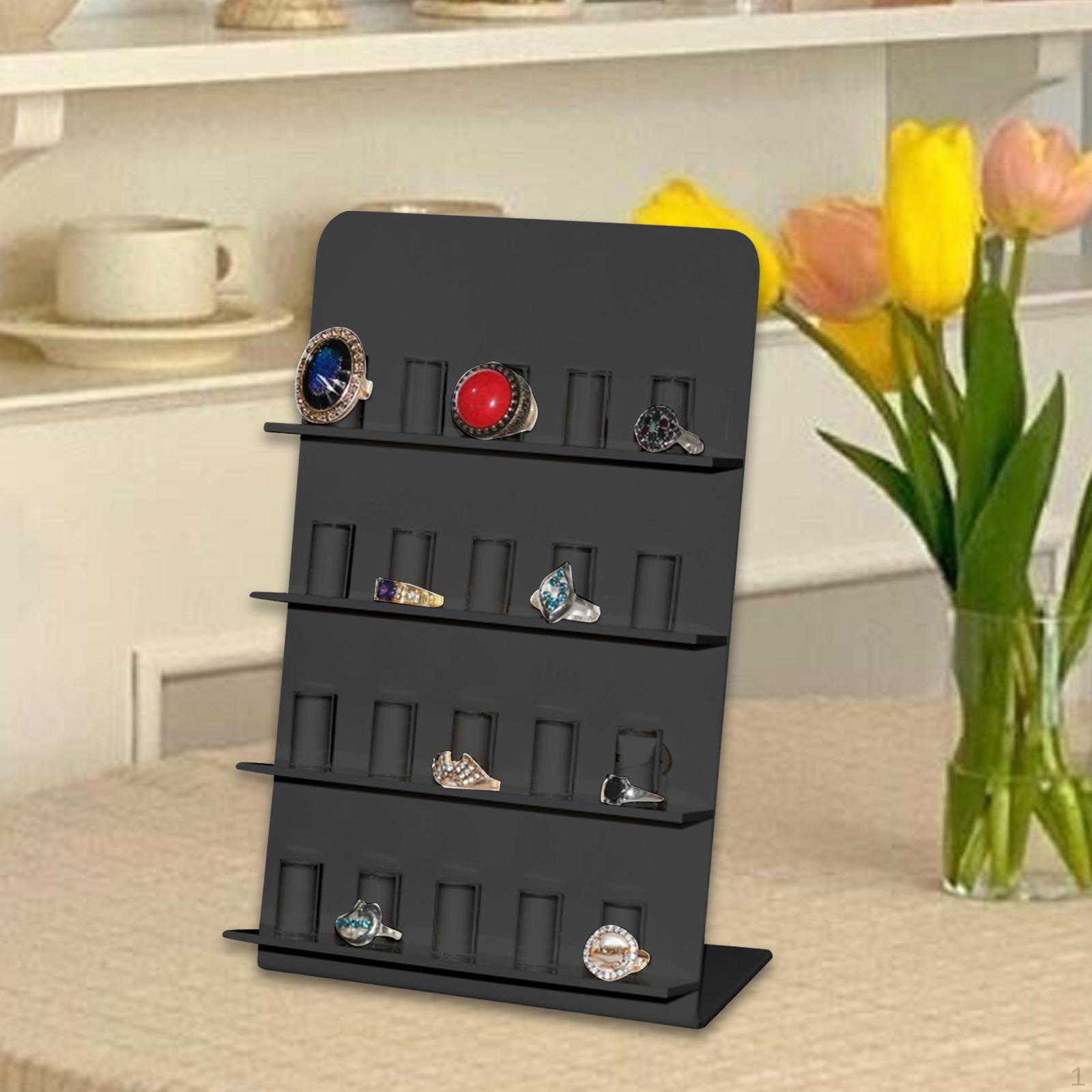 

Подставка для ювелирных изделий, акриловая декоративная витрина, серьги ручной работы, макет сцены для дома и моды чёрный