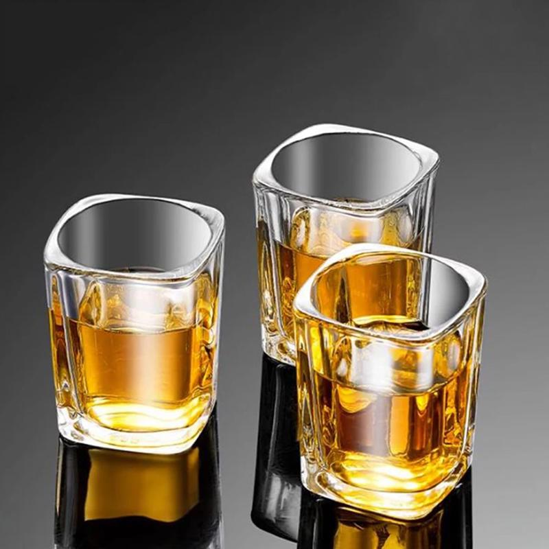 12pcs Set Wine Glass Shot Glass Whiskey Cups Set Creative Drinkware Gifts for Housewarming Party Wedding Anniversary Transparent