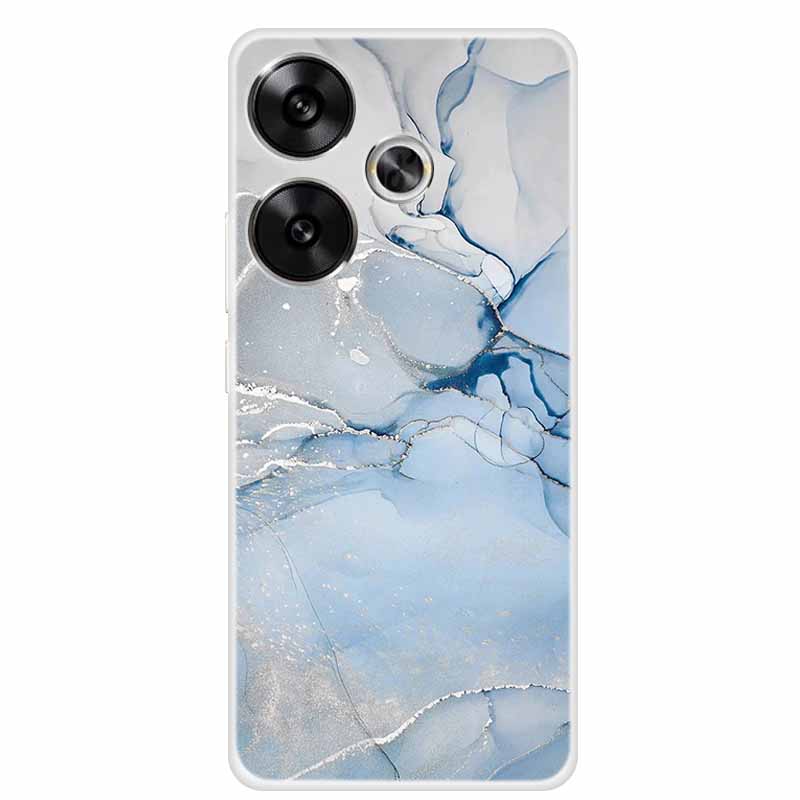 Marble Soft Phone Case For Poco F6 Transparent Case Silicone TPU Cover Funda Para Shield Clear Case for Xiaomi Poco F6 F 6 Pro