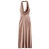 Fashion Style 2024 Autumn New Women's Clothing Stylish Halterneck Texture Mid Length Long Length Dress 8500331