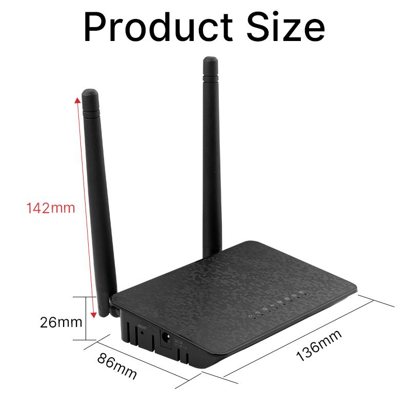 300M Wireless Router - US - Standard, 100Mbps Ports, Home - Use, 2.4G WiFi, Signal Booster, Optical Fiber Compatible