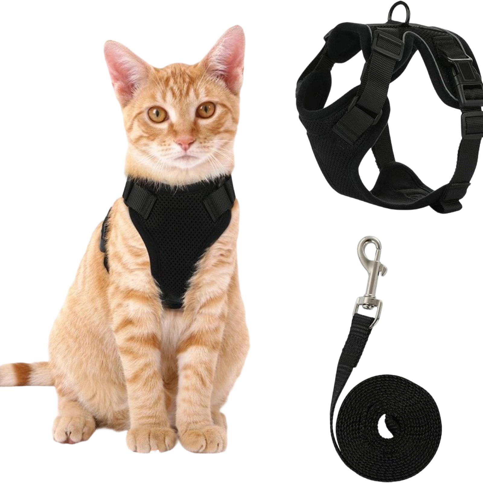 

Pet Vests And Leashes, Escape Prevention Vests, Soft And Comfortable, Easy To Wear, Reflective Design To Ensure Safety During Outdoor Walks. S чёрный