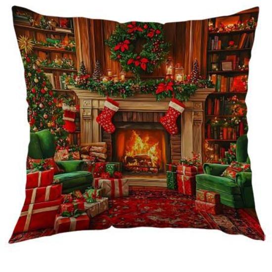 

Новая Рождественская наволочка Гостиная Принтованная Декоративная наволочка Скандинавское Рождество 45*45cm