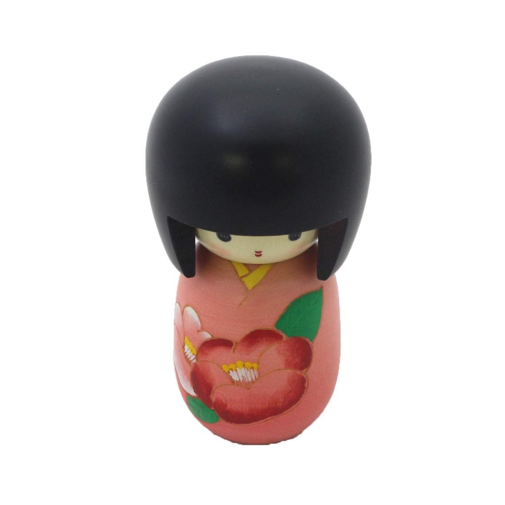 Original Kokeshi Doll Flower Calendar (Camellia) (Prime Minister's Award Winner, Made by Masae Fujikawa) Made in Japan